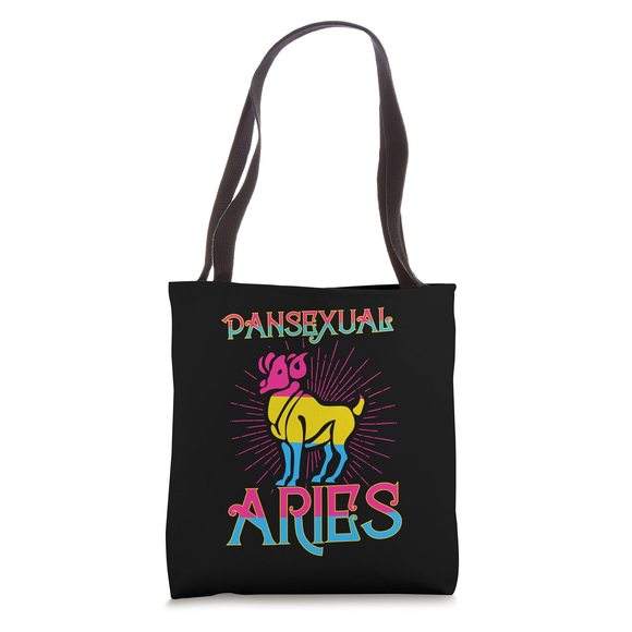 Pansexual Aries Zodiac Sn Birthday Party Horoscope Lgbtq Tote Bag ^-^ - Picture 1 of 4